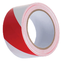 Red/White Barrier Tape 75mm x 100m Roll