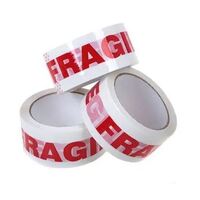 PREMIUM Quality Red /White FRAGILE Tape 48mm x 66m