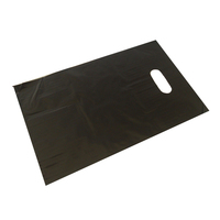 SMALL BLACK LD Plastic Bag w/Handle 380x250mm