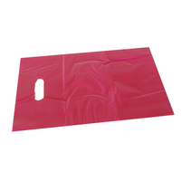 SMALL PINK LD Plastic Bag w/Handle 380x250mm