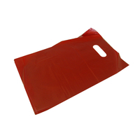 SMALL RED LD Plastic Bag w/Handle 380x250mm