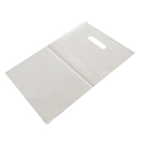 SMALL WHITE LD Plastic Bag w/Handle 380x250mm