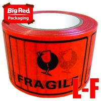 500x Fragile Tape Roll Labels